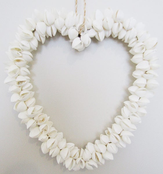 White shells heart, handmade Carousel 2