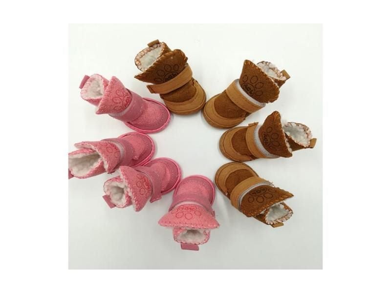 Pet Shoes Snow Boots Cat Dog Warm Shoes Autumn WinterTeddy Chihuahua Lamb Carousel 2