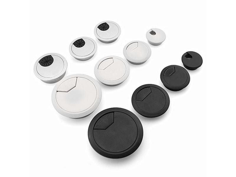 1/2/5/10pcs 35/50/53/60/80mm PC Computer Desk Plastic Grommet Table Cable Tidy Carousel 2