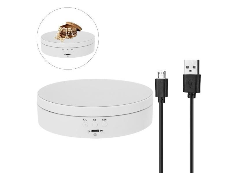 3 Speeds 360 Degree Electric Rotating Display Stand For Jewelry Photography Carousel 2