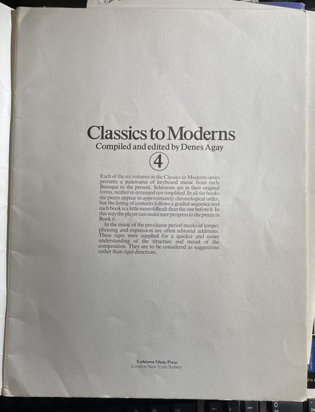 Classics to Moderns 4 by Denes Agay Carousel 2