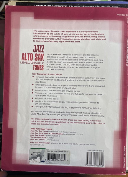 Abrsm Jazz Alto Sax Level/Grade 2 Tunes Carousel 4