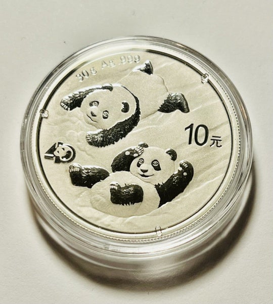2022 China 30 grams .999 Silver Panda BU (In Capsule) Carousel 1