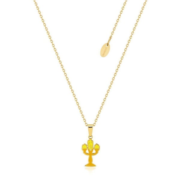 Disney Couture Kingdom - Beauty and the Beast - Lumiere Necklace Yellow Gold Carousel 1