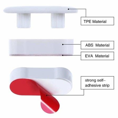 4PCS Toilet Seat Bidet Bumper for Bidet Attachment with Strong Adhesive Carousel 2