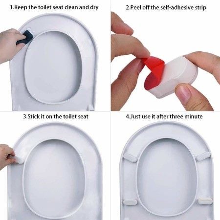 4PCS Toilet Seat Bidet Bumper for Bidet Attachment with Strong Adhesive Carousel 6