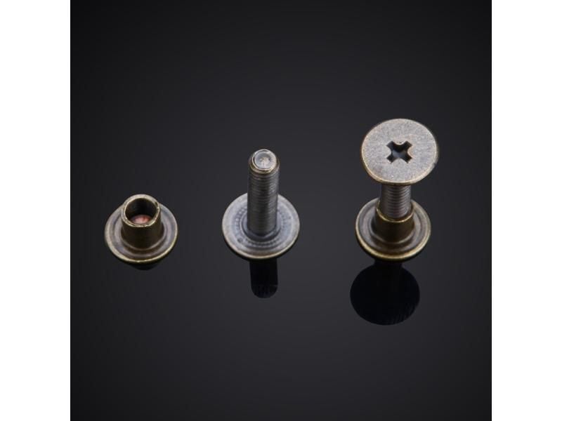 Recipe Album Screw Accessories Nail Rivet Ledger Nail Copper Plated Flat Head Carousel 1