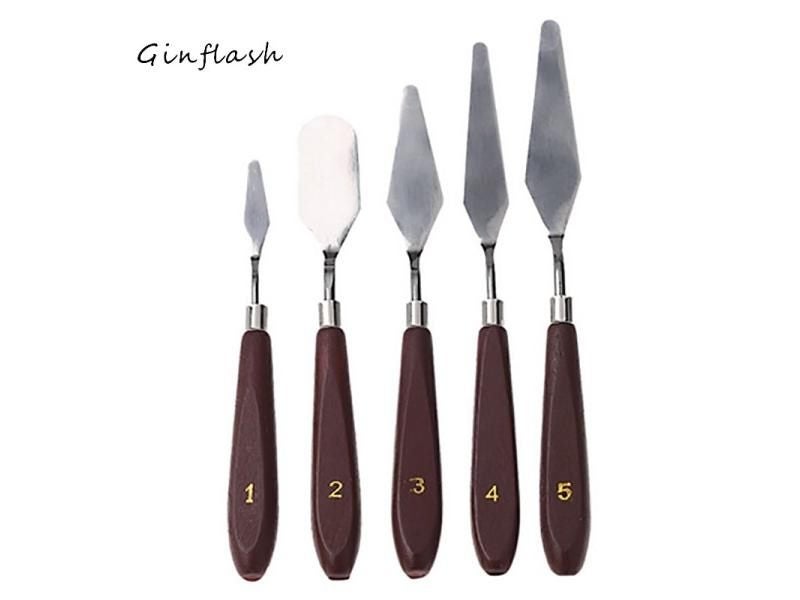 5pcs Set Ginflash Artist Oil Painting Knife Set With Mixed Scrapers Carousel 2