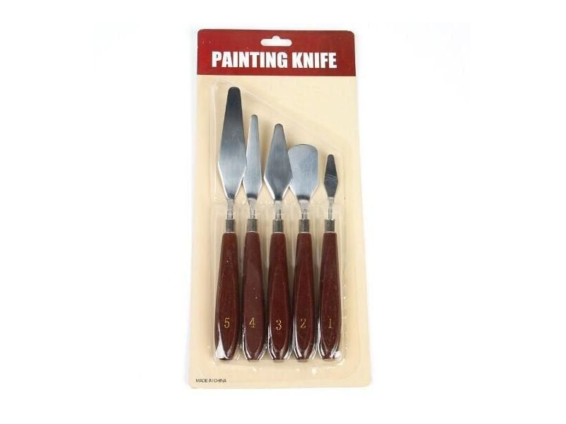 5pcs Set Ginflash Artist Oil Painting Knife Set With Mixed Scrapers Carousel 1