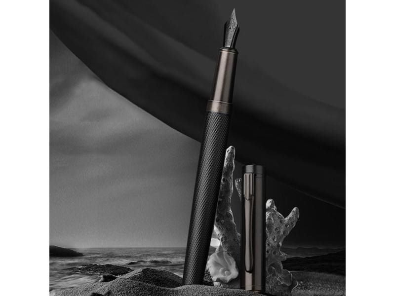 HERO Black Forest Fountain Pen EF F Nib Classic Design With Converter Stainless Carousel 1