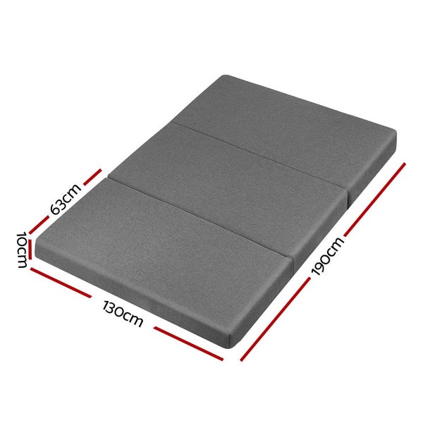 Giselle Bedding Double Size Folding Foam Mattress Portable Dark Grey Mattresses Carousel 2