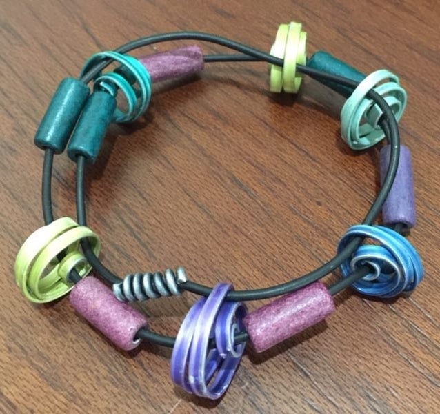 Hand Made Polymer Clay and Metal Beads Bracelet Carousel 1