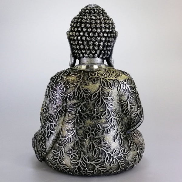 Sitting Buddha - Painted Silver Carousel 4