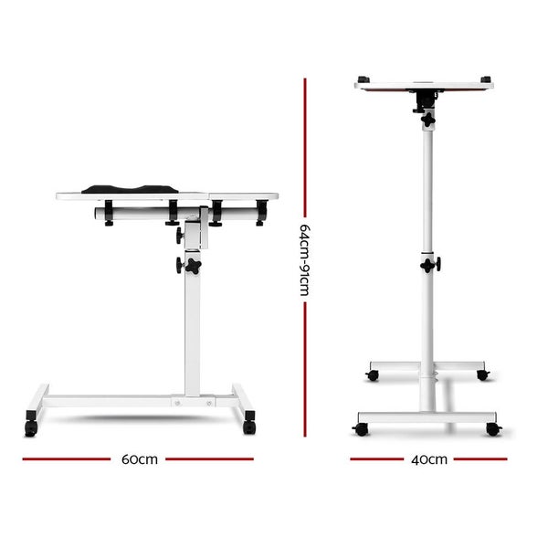 Artiss Laptop Table Desk Stand White Standing Desks Carousel 2