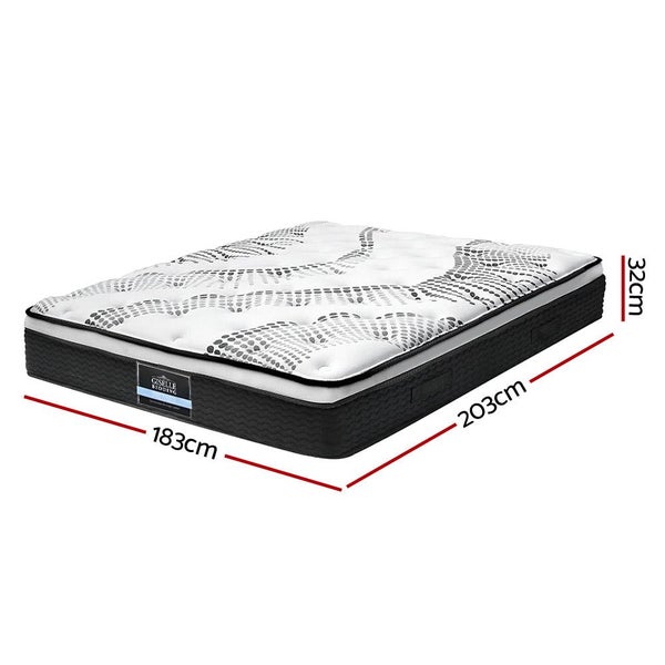 Giselle Bedding Como Euro Top Pocket Spring Mattress 32Cm Thick King Mattresses Carousel 2