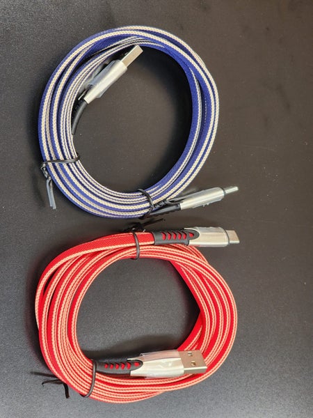Zinc alloy Charging Cable 2 Meter A-C - Red or Blue Carousel 2