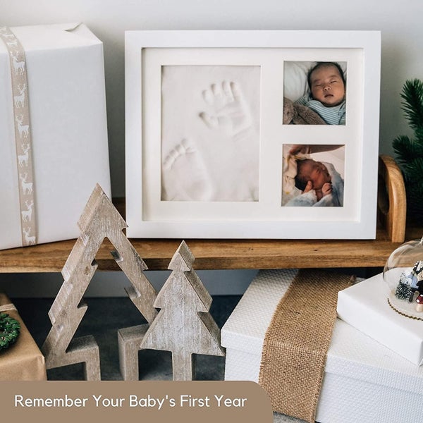 Baby Photo frame DIY handprint Imprint Air Drying Soft Clay Footprint Casting Carousel 4