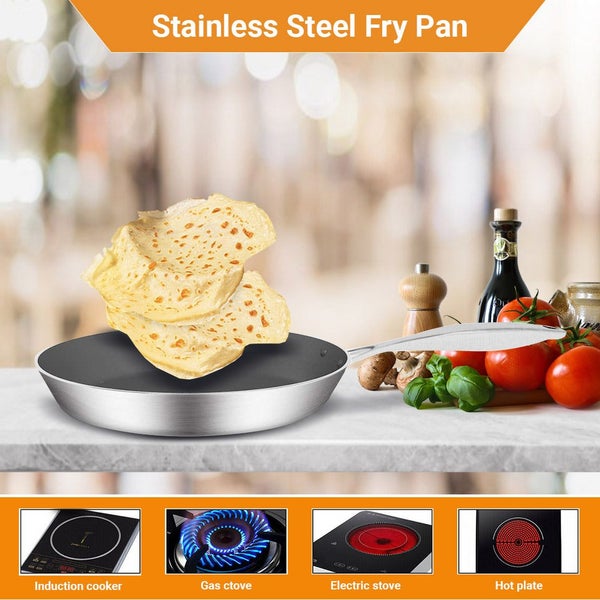 SOGA Stainless Steel Fry Pan 28cm Frying Pan Induction FryPan Non Stick Interior Carousel 2