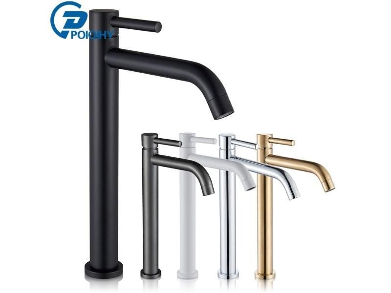 Black Basin Faucet Bathroom Washbasin Water Mixer Tap Hot Cold Water Basin Sink Carousel 2