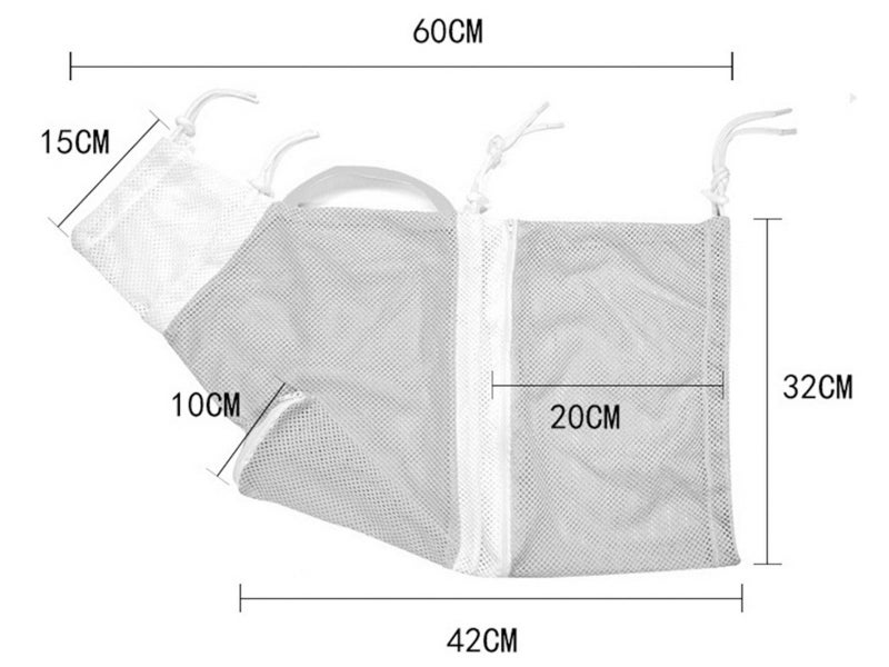Pet Cat Bathing Bag Mesh Cloth Cat Grooming Bag Cat Supplies Washing Bags Grey Carousel 6