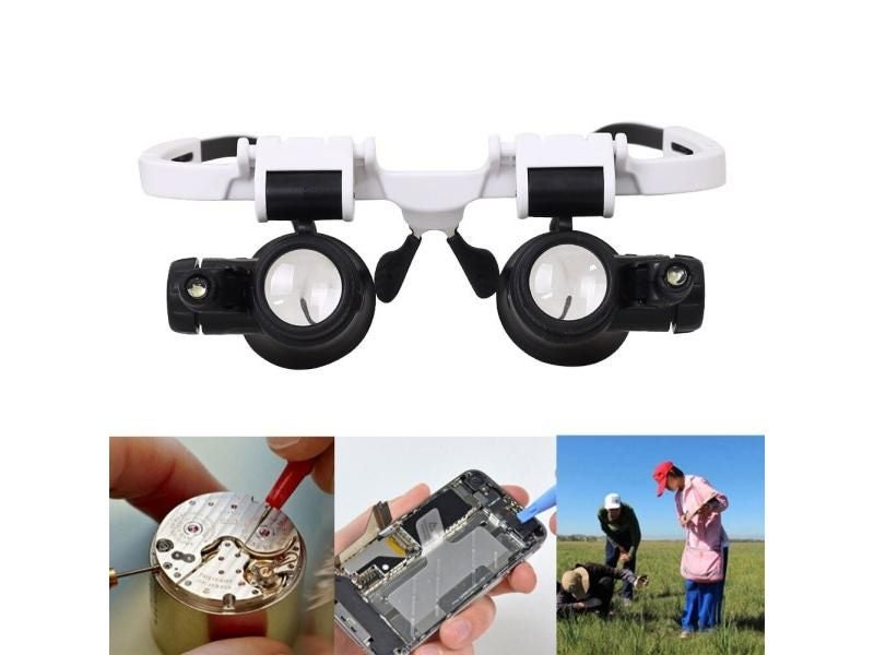 8X/23X Double Eye LED Lamp Magnifier For Watch Jewellery Carousel 1