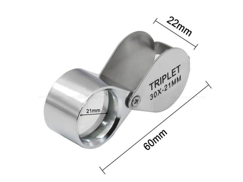 Folding Jewellery Loupe Portable Magnifying Glass 10X 20X 30X Metal Carousel 1