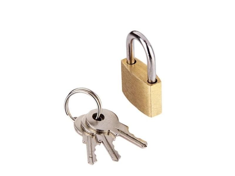 20mm Small Copper Lock With Keys Luggage Case Padlock Storage Lockers Padlock Carousel 2