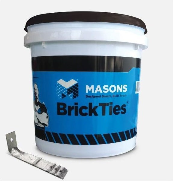 Masons Brick Tie 90mm with Screws Galv (Box of 250) Carousel 1