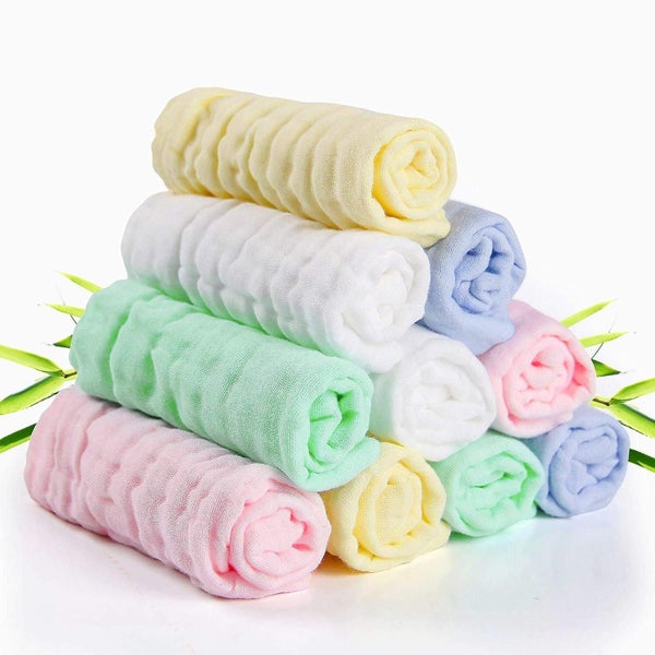 10PCS Baby Washcloths, Baby Muslin Washcloths, For Babies' Sensitive Skin Carousel 1