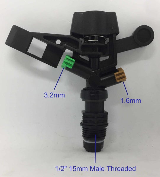 50 x 1/2" 15mm Impact Sprinklers (3.2mm & 1.6mm Nozzles) Price Match Guarantee Carousel 1