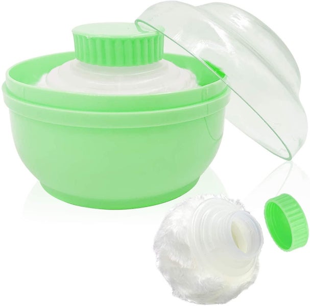 Baby With Hand Holder Makeup Cosmetic Skin Caring Powder Puff Box Container Carousel 1