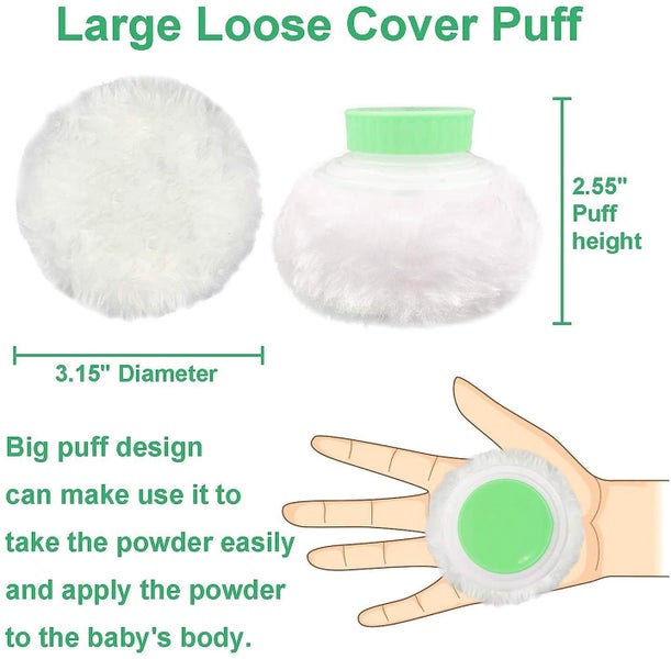 Baby With Hand Holder Makeup Cosmetic Skin Caring Powder Puff Box Container Carousel 5