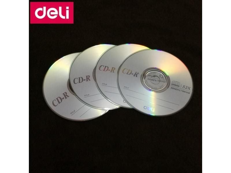 4PCS/LOT Deli 3725 CD-R Blank Discs Recordable Compact Disc 700MB/80min/52x Carousel 2