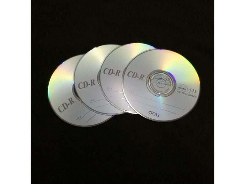 4PCS/LOT Deli 3725 CD-R Blank Discs Recordable Compact Disc 700MB/80min/52x Carousel 1
