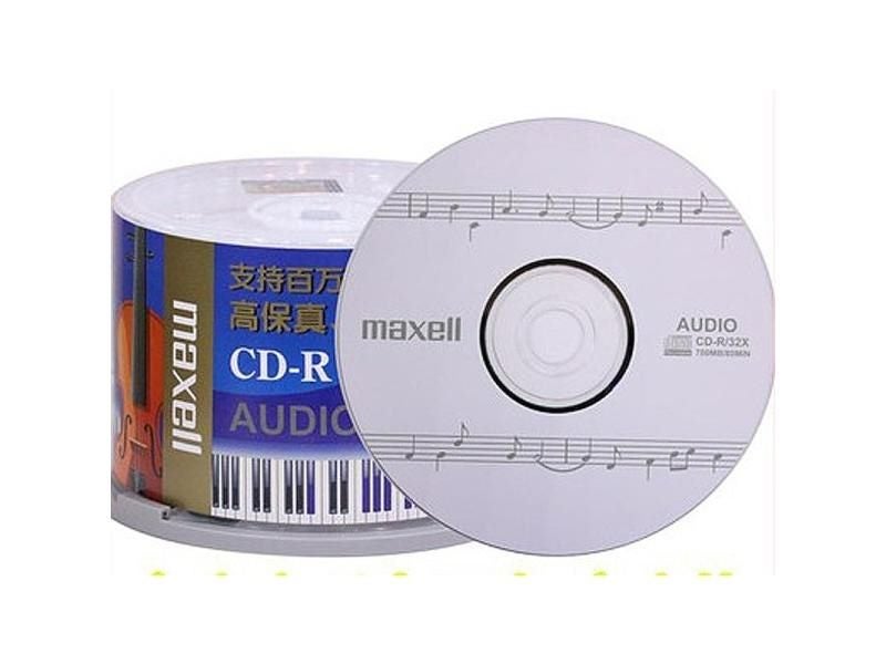 Maxell AUDIO CD-R Disc Blank CD Disk Music CDR Discs 80min 700MB 32X 50Pcs/Lot Carousel 1