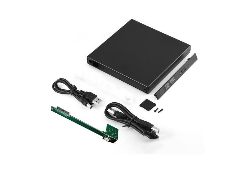 12.7MM Slim DVD CD DVD-ROM Case Drive Box USB 2.0 SATA External Drive For Carousel 1