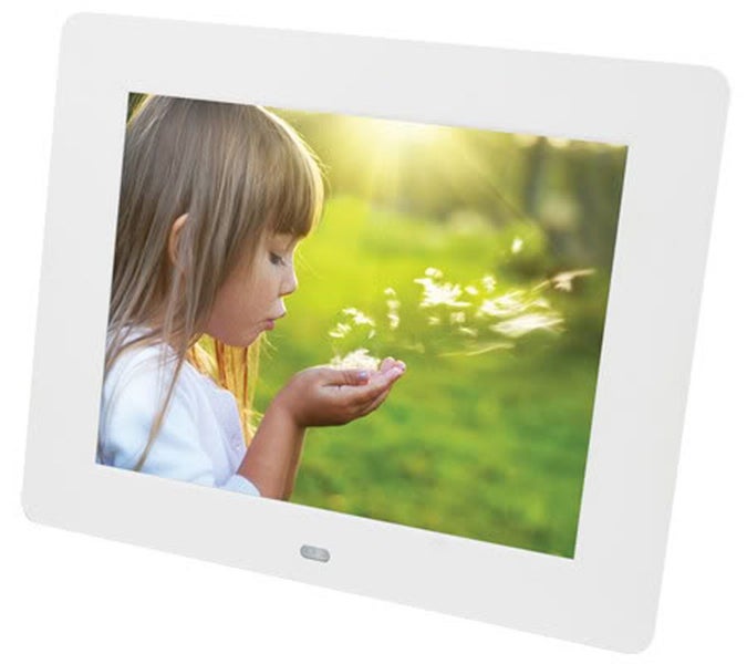 7" Digital Photo Frame Multimedia Player Usb Card Reader Jpeg Mp3 Avi White Carousel 1