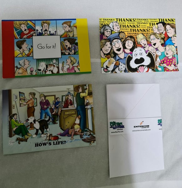 3 cards with envelopes. Carousel 1