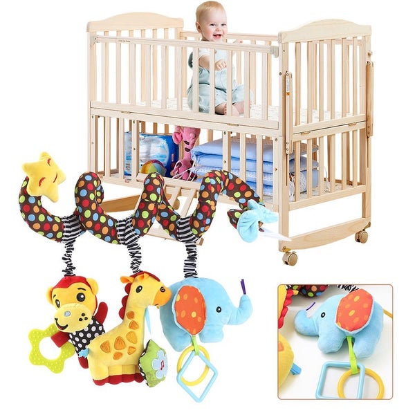 Baby Spiral Bed Stroller Buggy Cot Car Soft Toy Infant Kids Plush Hanging Decor Carousel 1