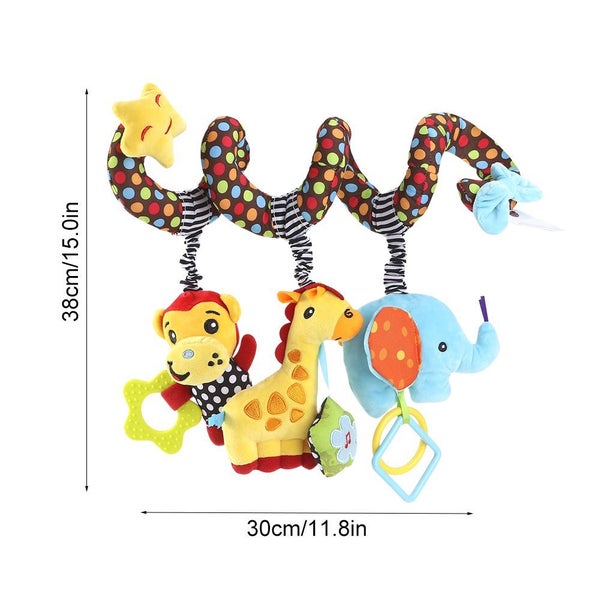 Baby Spiral Bed Stroller Buggy Cot Car Soft Toy Infant Kids Plush Hanging Decor Carousel 11