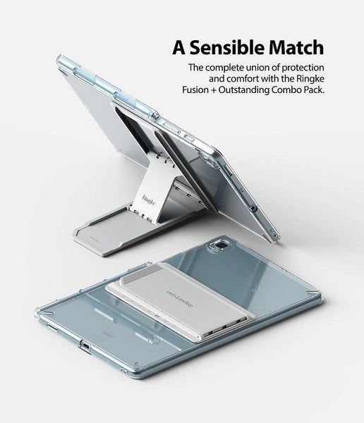Galaxy Tab S6 Lite Fusion Combo with Stand Clear (Light Gray) Case By Ringke Carousel 1
