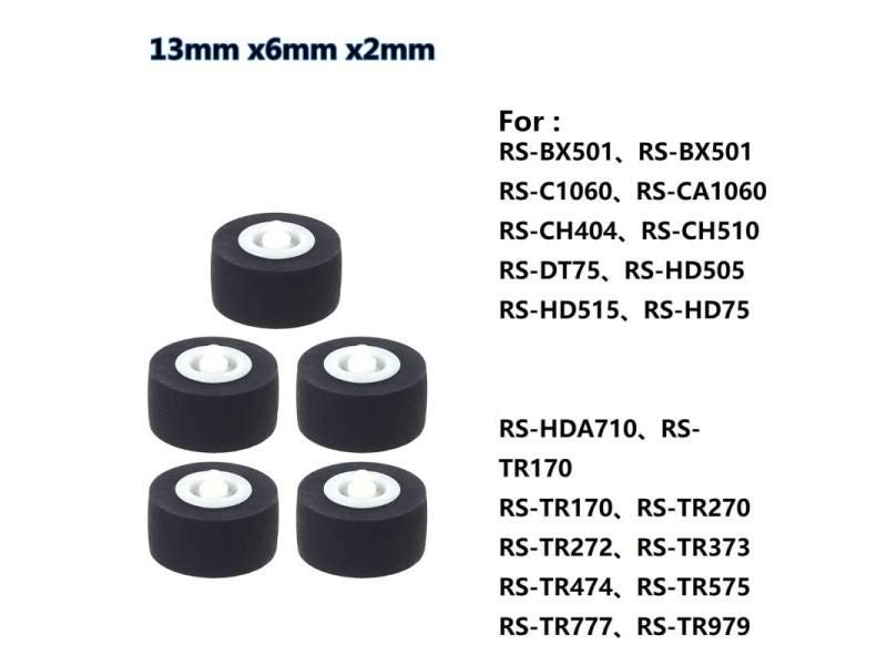 5x Pressure Recorder Cassette Deck Pinch Roller For Sony RS-CH770 RS-BX501 Carousel 2
