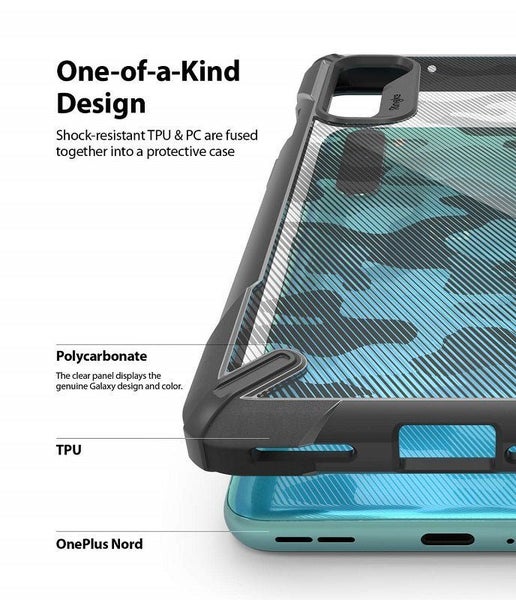 OnePlus Nord Case FusionX Camo Black by Ringke Carousel 2