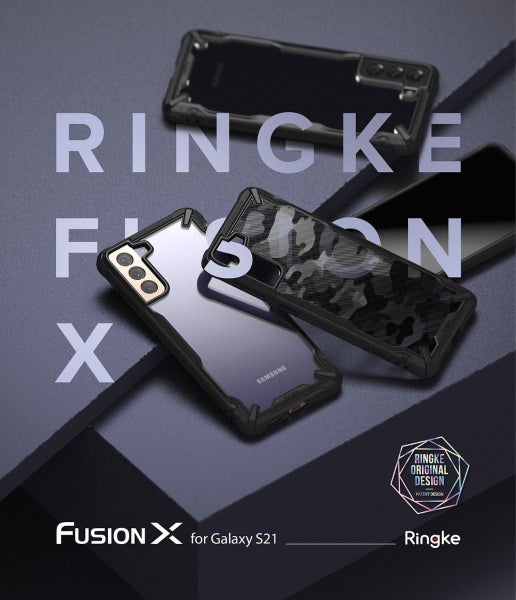 Samsung Galaxy S21 Case ( Camo Black ) - Ringke FUSION X Design Carousel 2