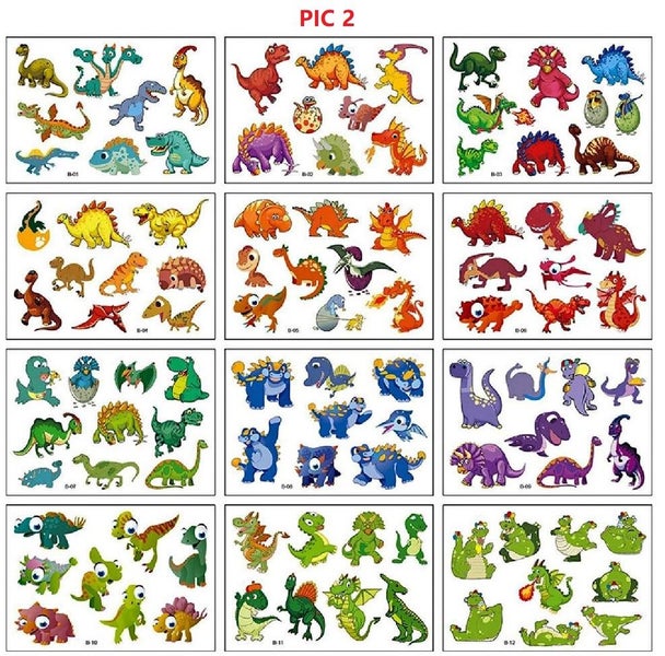 Kids Boys Girls Party Waterproof Sticker Tattoos Temporary Carousel 2