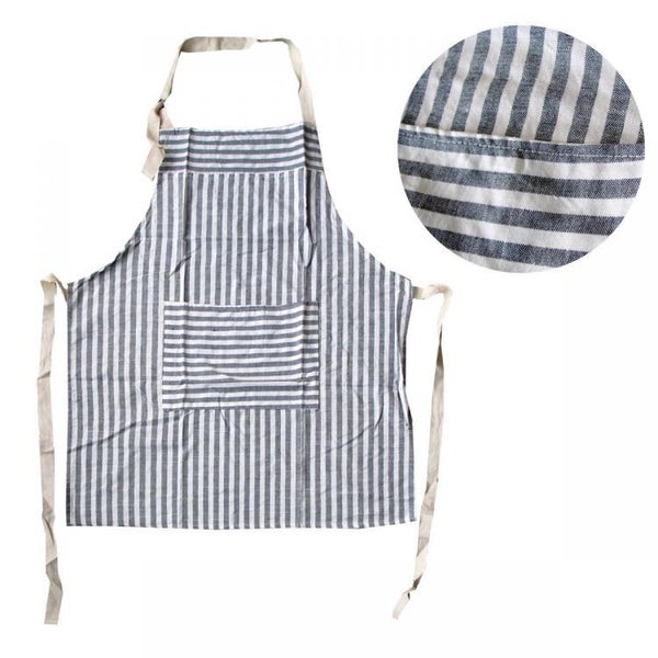 My Hub Polyester Cotton Striped Apron 65 x 80 cm Carousel 1