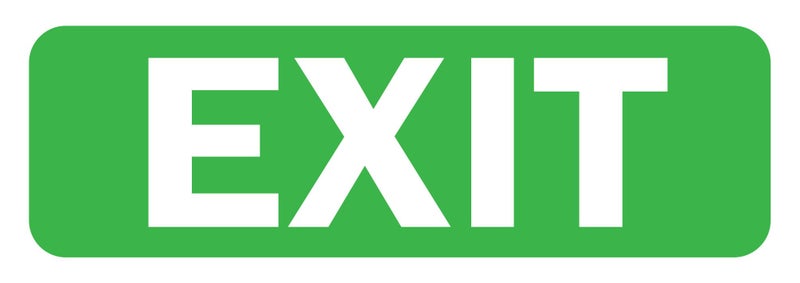 Sign Safety Exit 340x120mm Carousel 1