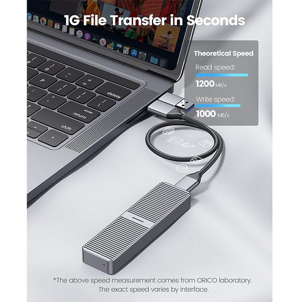 ORICO Aluminum M.2 NVMe SSD Enclosure to USB C USB 3.2 Gen 2 External Adapter Carousel 1