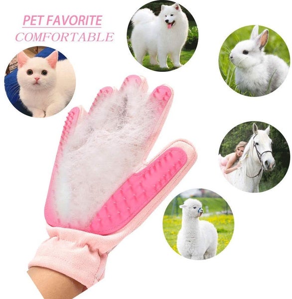 Upgrade Elastic Pet Grooming Glove Silicone Pet Bath Grooming Comb (Right) Carousel 1