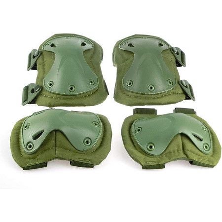 Adjustable Tactical Airsoft Knee Pads Protector Set for Cycling Skate Carousel 2